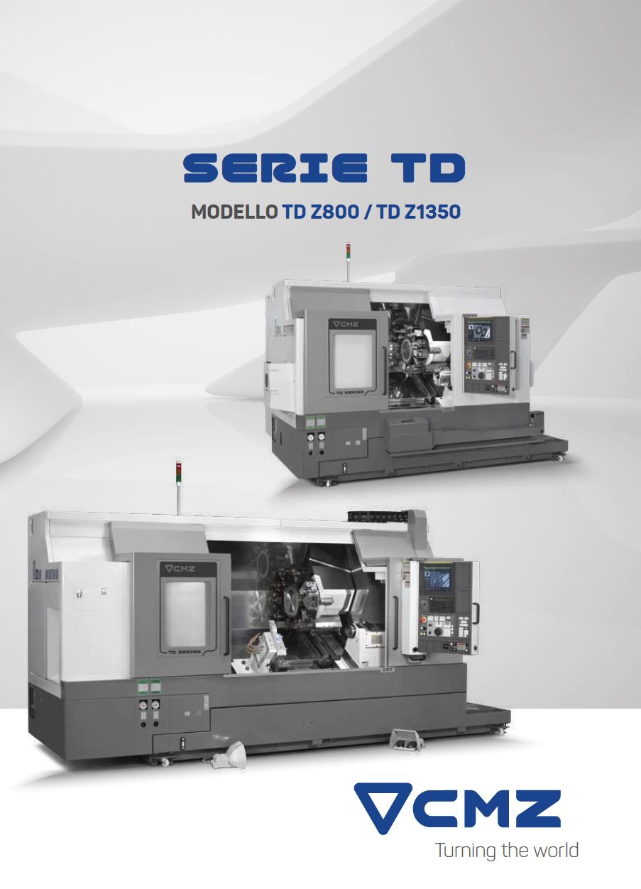  Catalogo Serie TD Z800 Z1350. Tornio CNC. Immagine di copertina