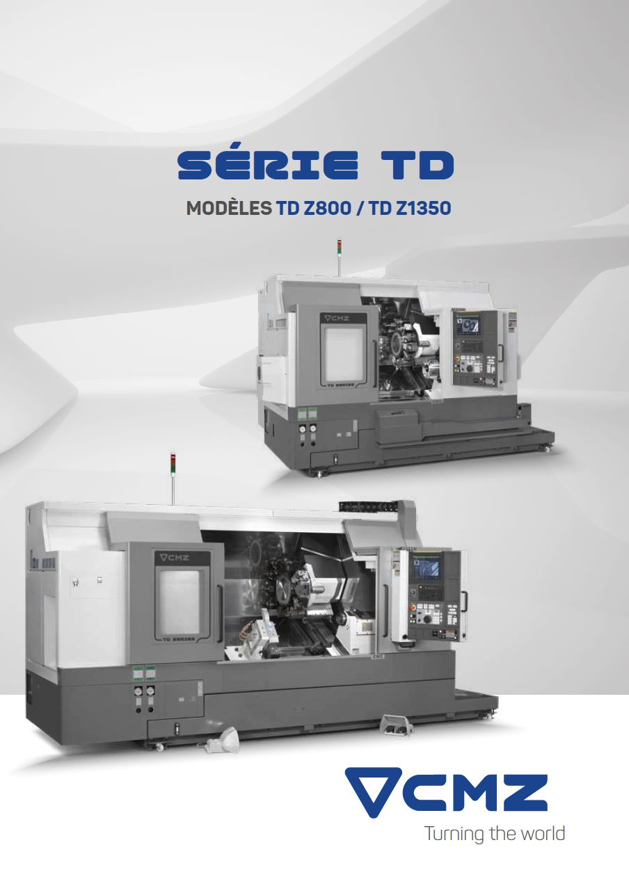 Catalogue Série TD Z800 Z1350. Tour CN. Image de couverture