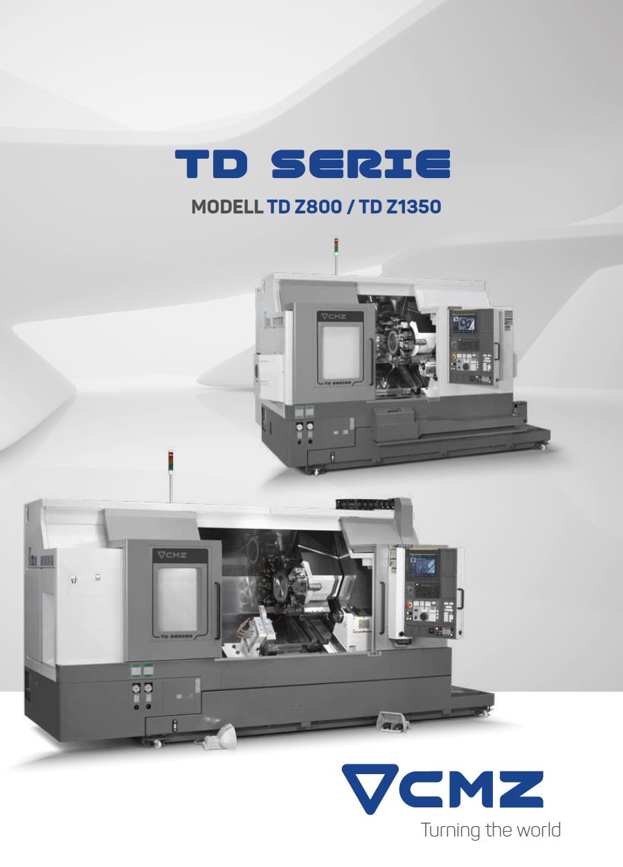Katalog TD Z800 Z1350 Serie. CNC Drehmaschinen. Titelbild