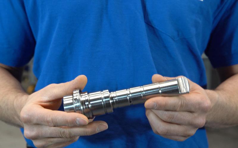 Machining shafts in multiturret lathe using tailstock and Gantry