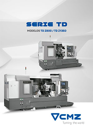 Catálogo Serie TD Z800-Z1350. Torno CNC. Imagen portada.